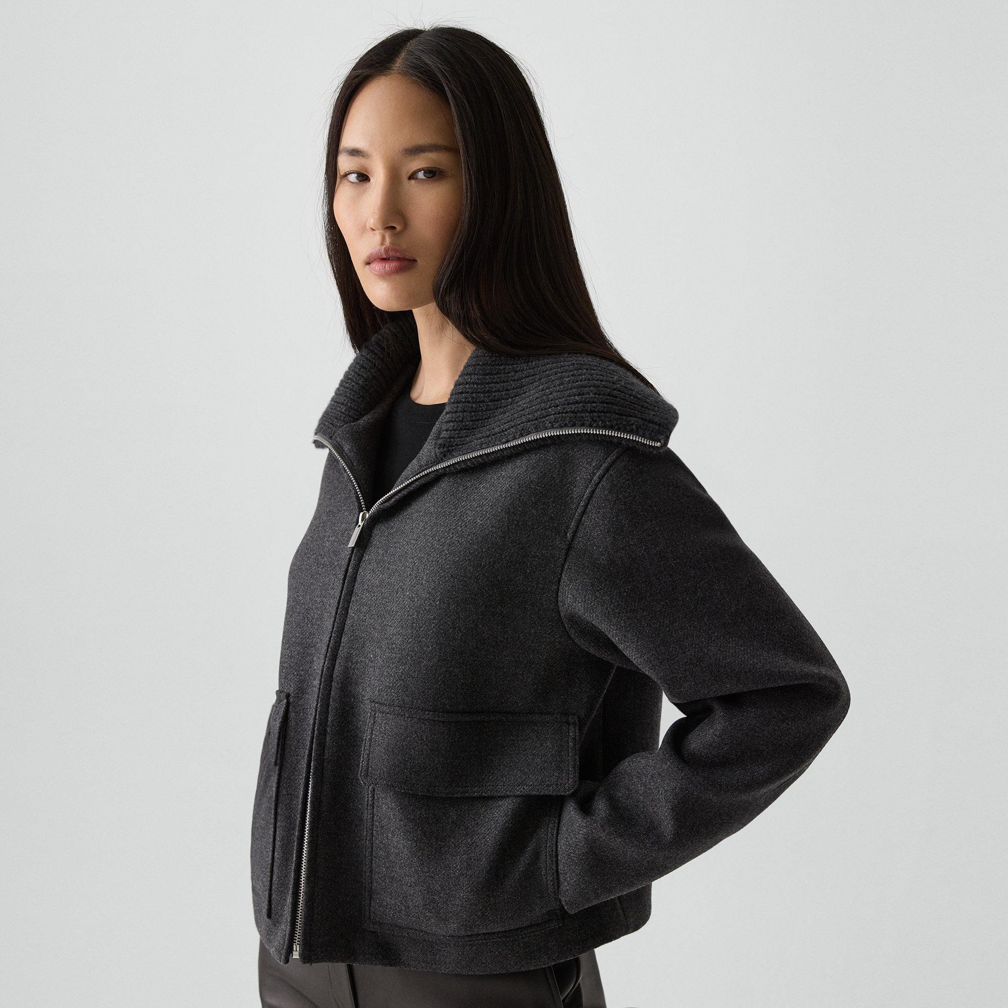 Wing Collar Jacket in Wool - 5