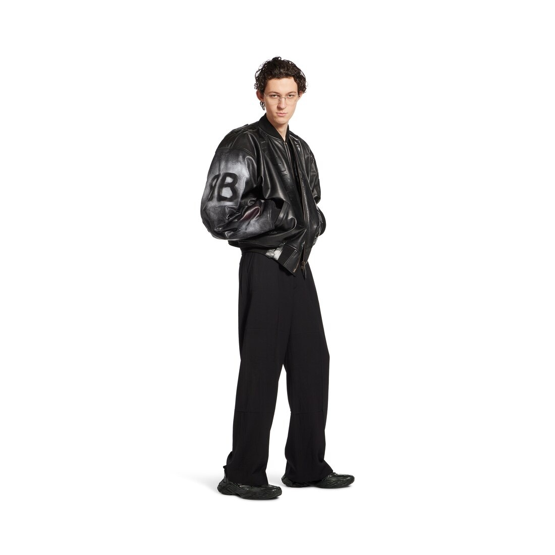 Men's Bomber Jacket in Black - 2