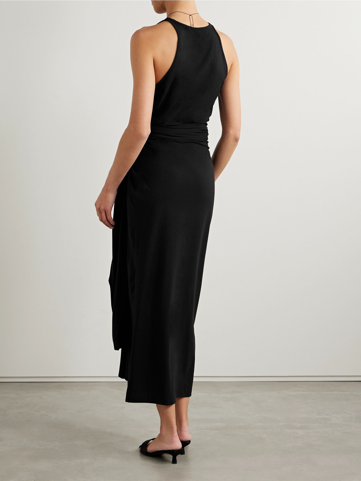 + NET SUSTAIN stretch-jersey midi dress Black - 3