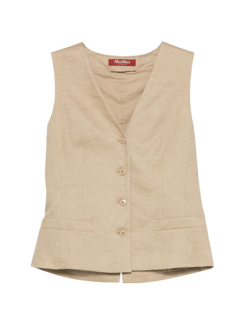 Carnet V-neck button-up waistcoat 1
