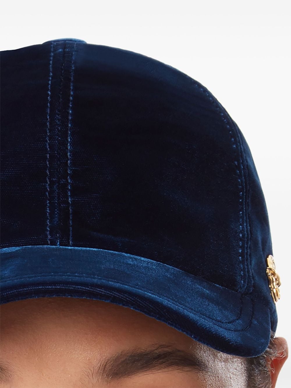 velvet baseball cap - 3