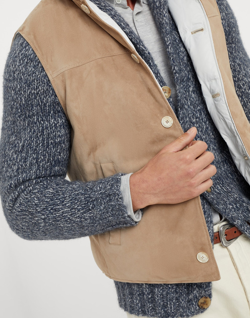 Suede down vest 3