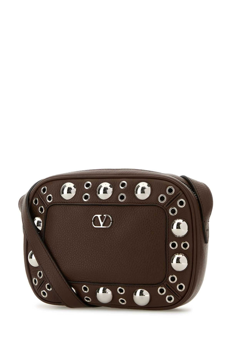 Valentino Valentino Garavani Men Brown Leather Nellcã´Te Shoulder Bag outlook