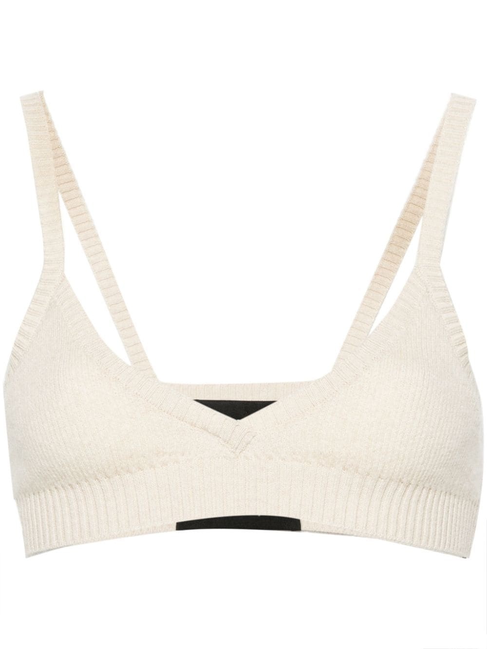 ribbed triangle bralette - 1