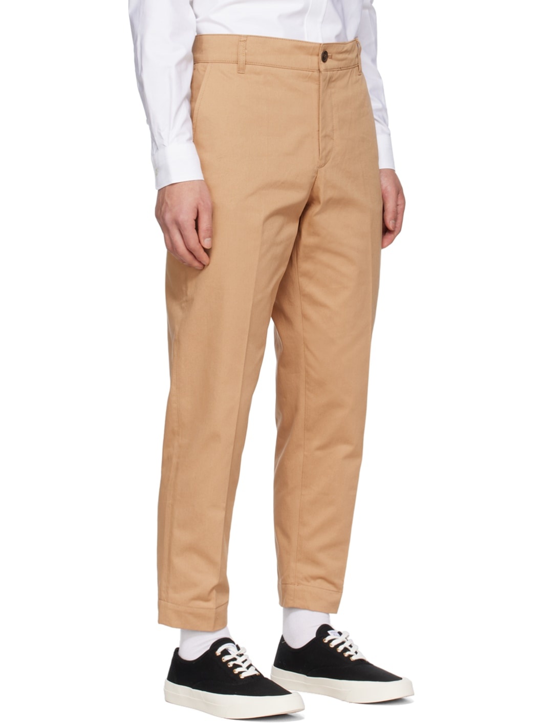 Tan Tapered Trousers - 2