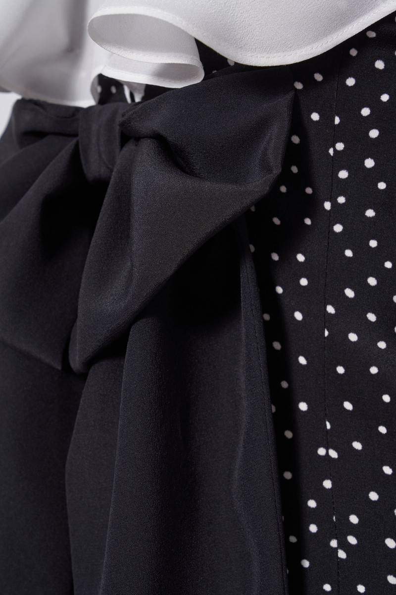 POLKA DOT SILK DRESS WITH VOLANT AND BOW 3