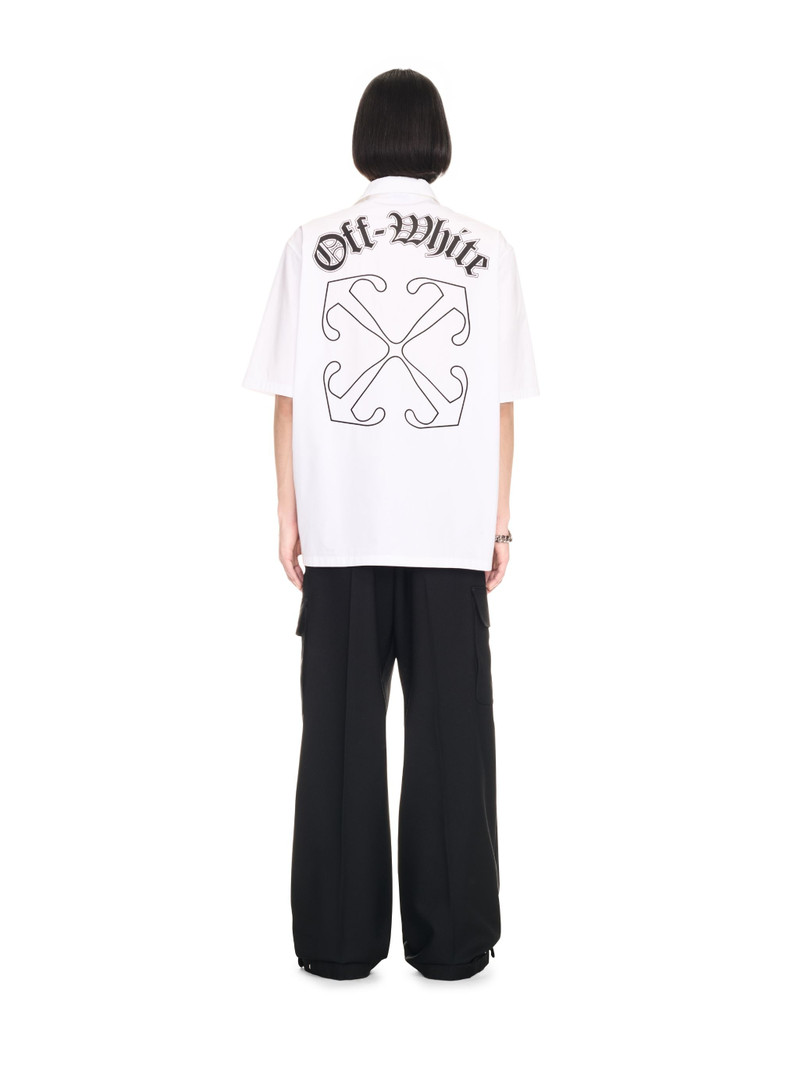 White Gothic Arrow Bowling Shirt 4