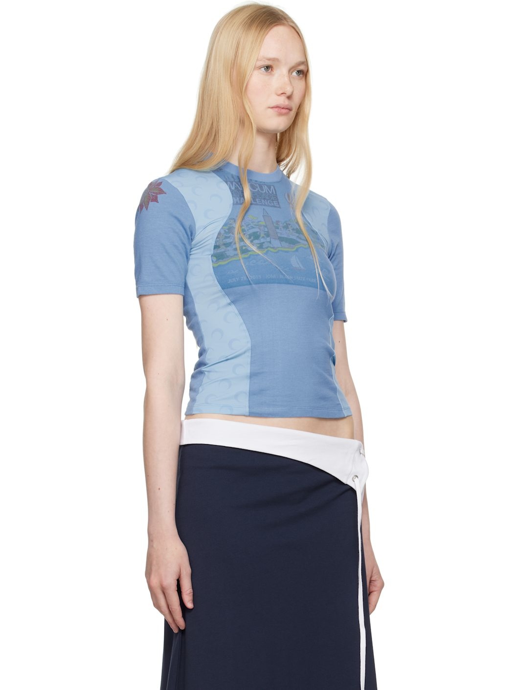 Blue Regenerated Graphic Baby Fit T-shirt - 2