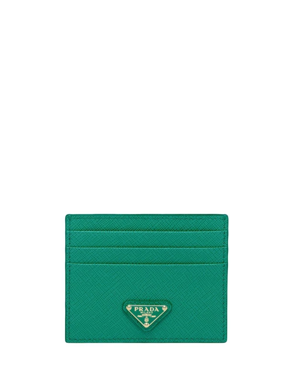 triangle-logo leather cardholder - 1