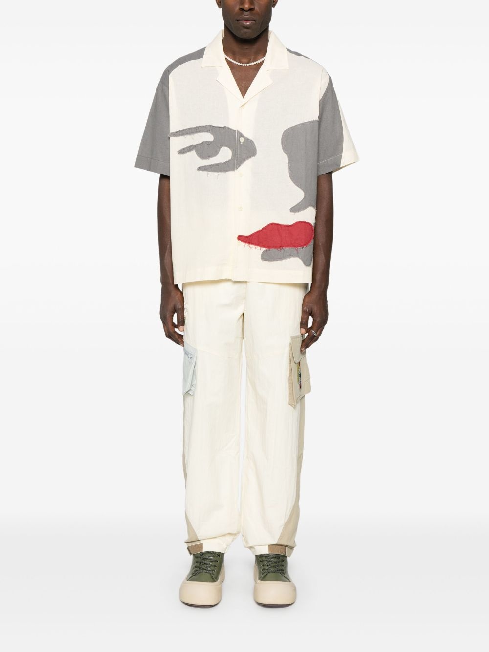 PATCHWORK-FACE SHIRT - 4