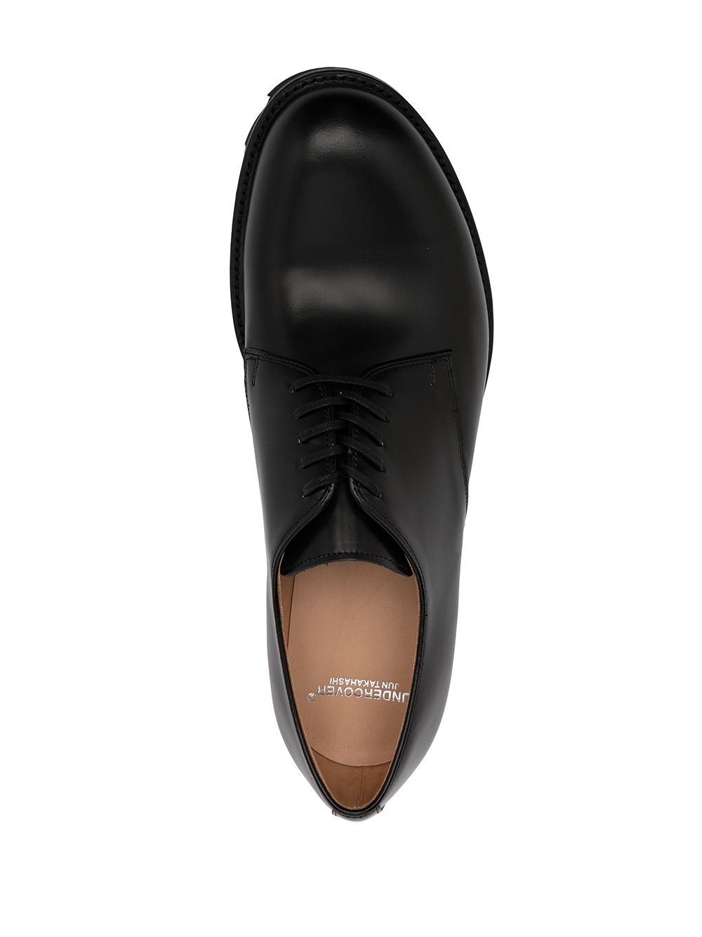 lace-up leather derby shoes - 4