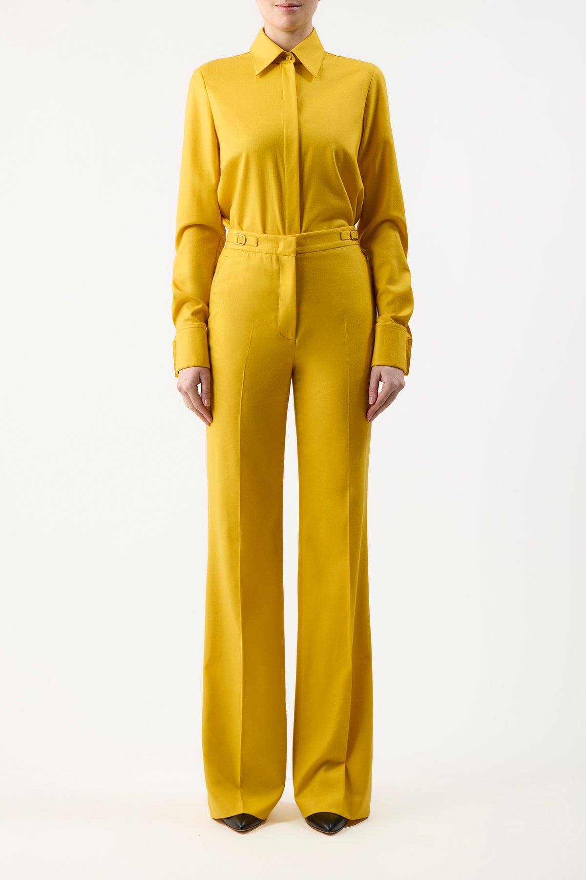 Vesta Pant in Golden Birch Superfine Wool - 2