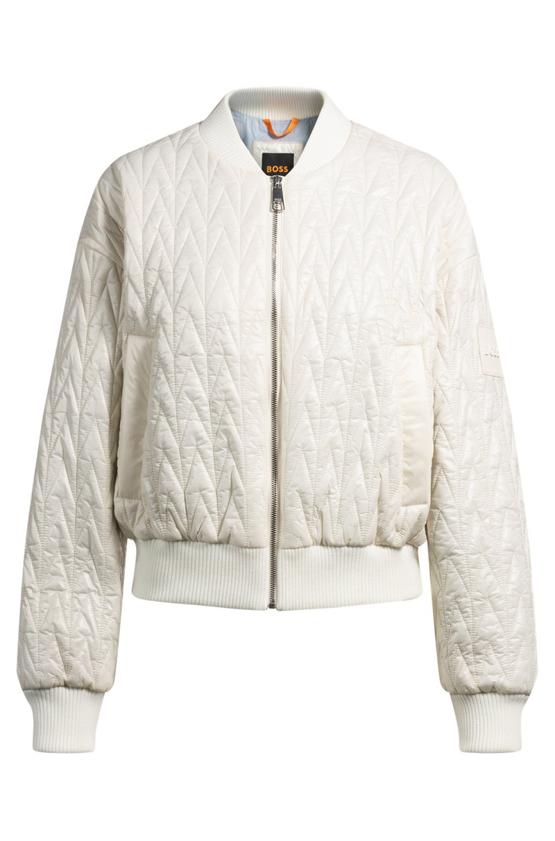 WATER-REPELLENT BOMBER JACKET WITH PATTERNED QUILTING 1