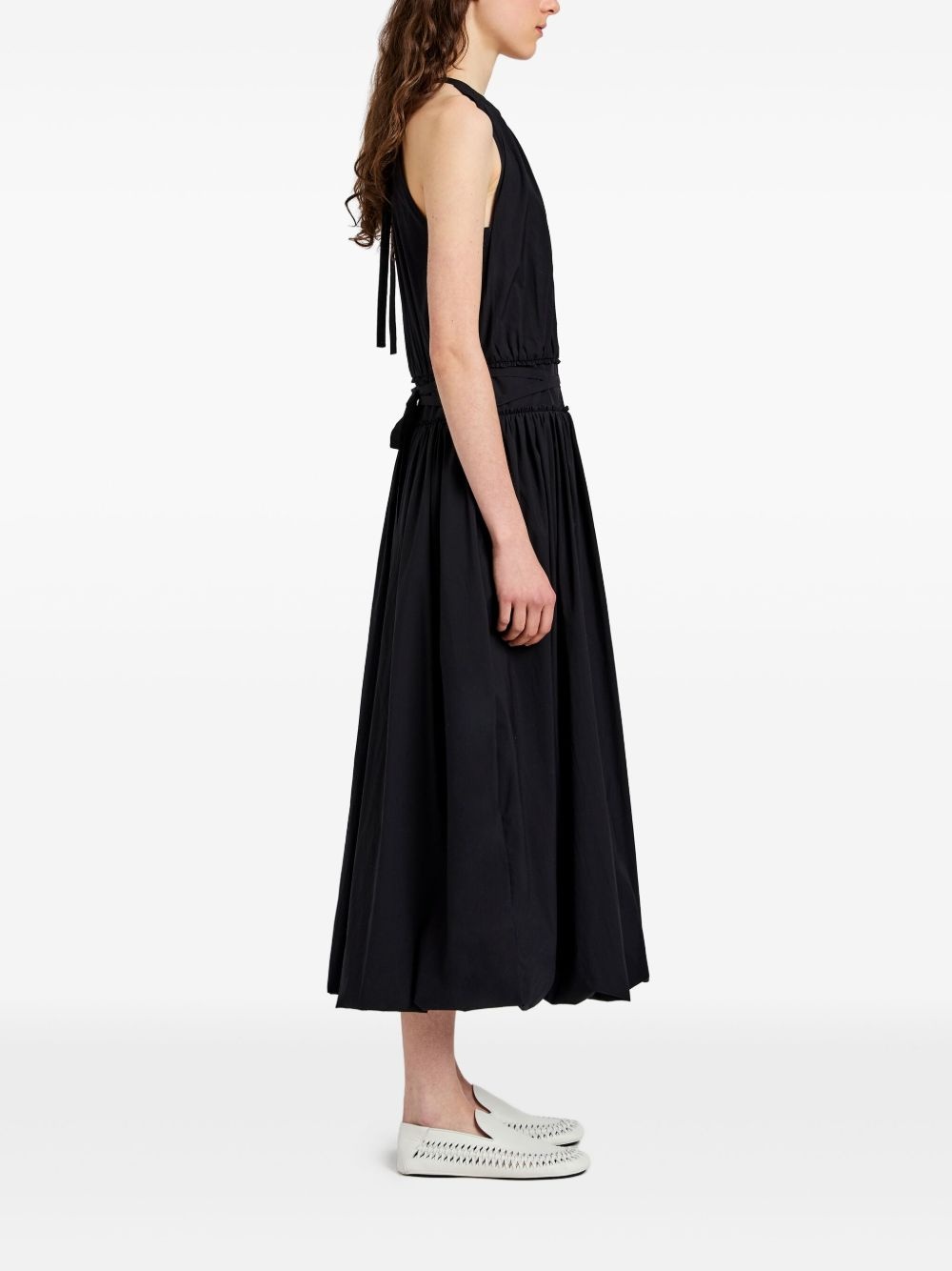 gathered halterneck dress - 3