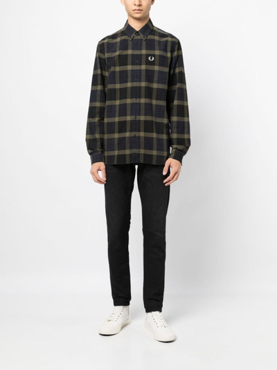 Fred Perry Laurel Wreath-embroidered checkered shirt outlook