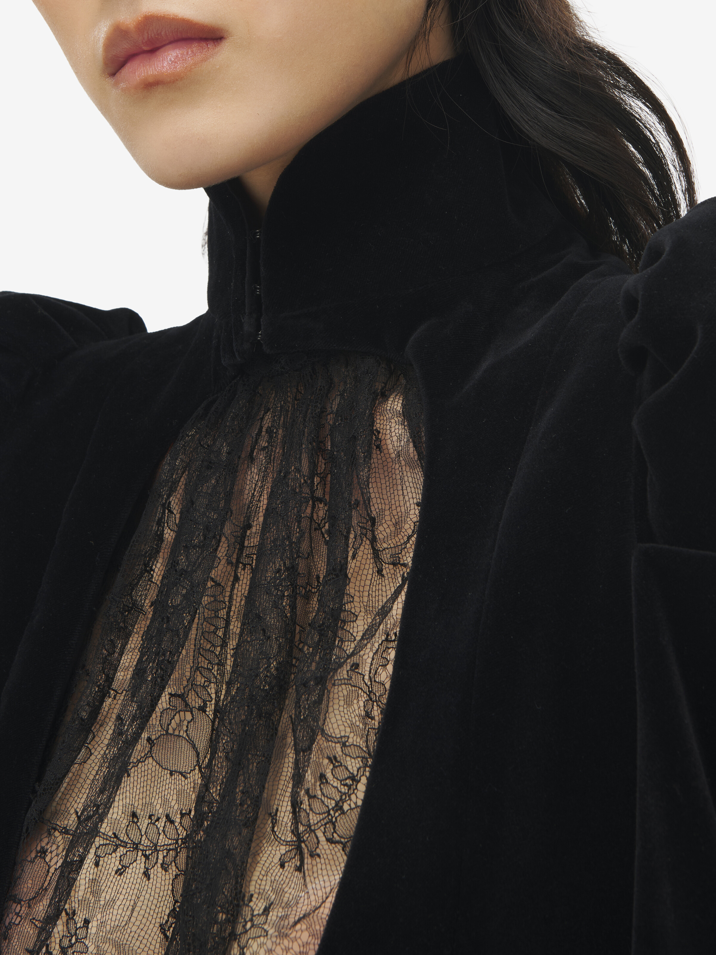 Floral Lace Panel Jacket - 6