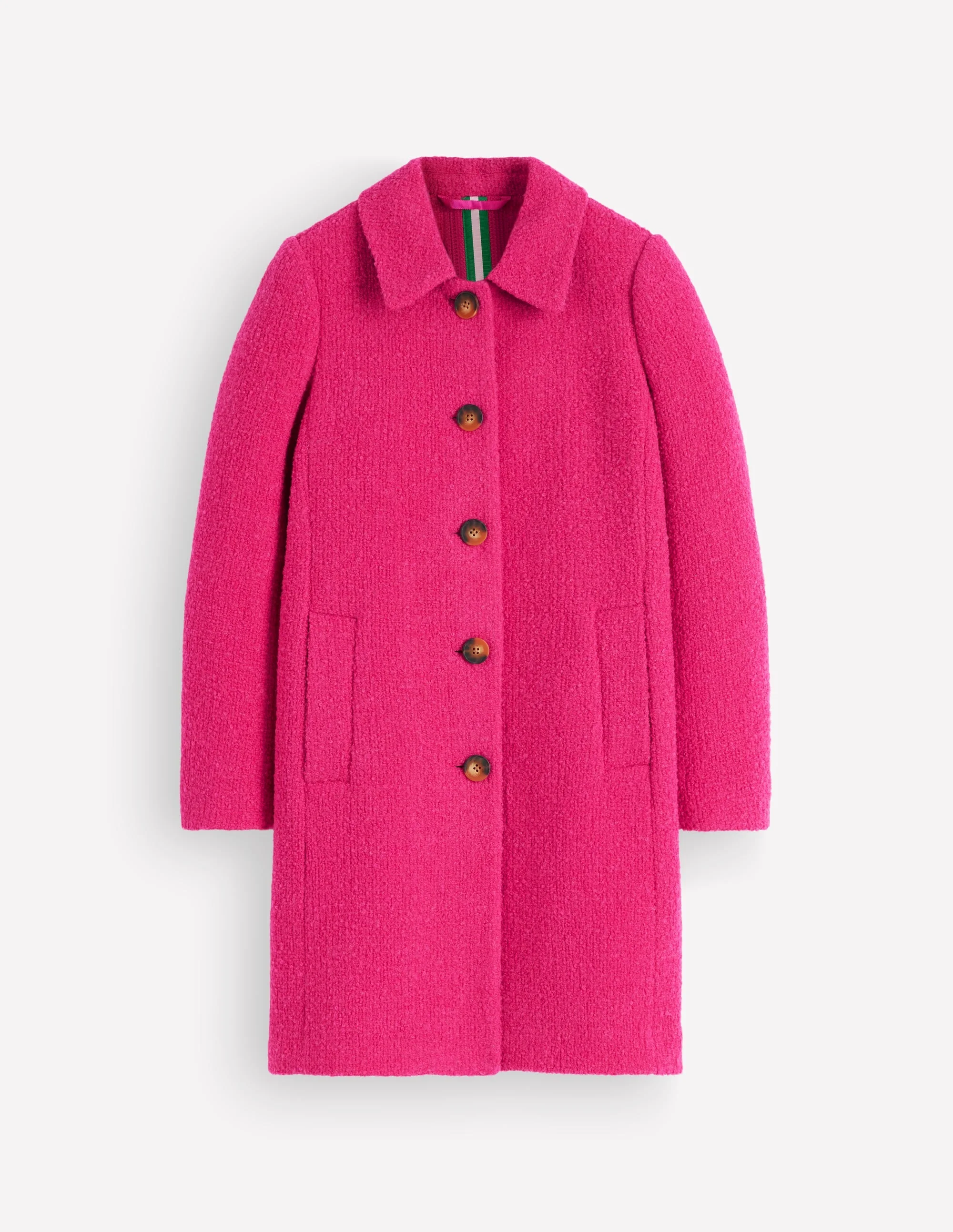 Aylesford Wool Coat-Bright Pink - 1