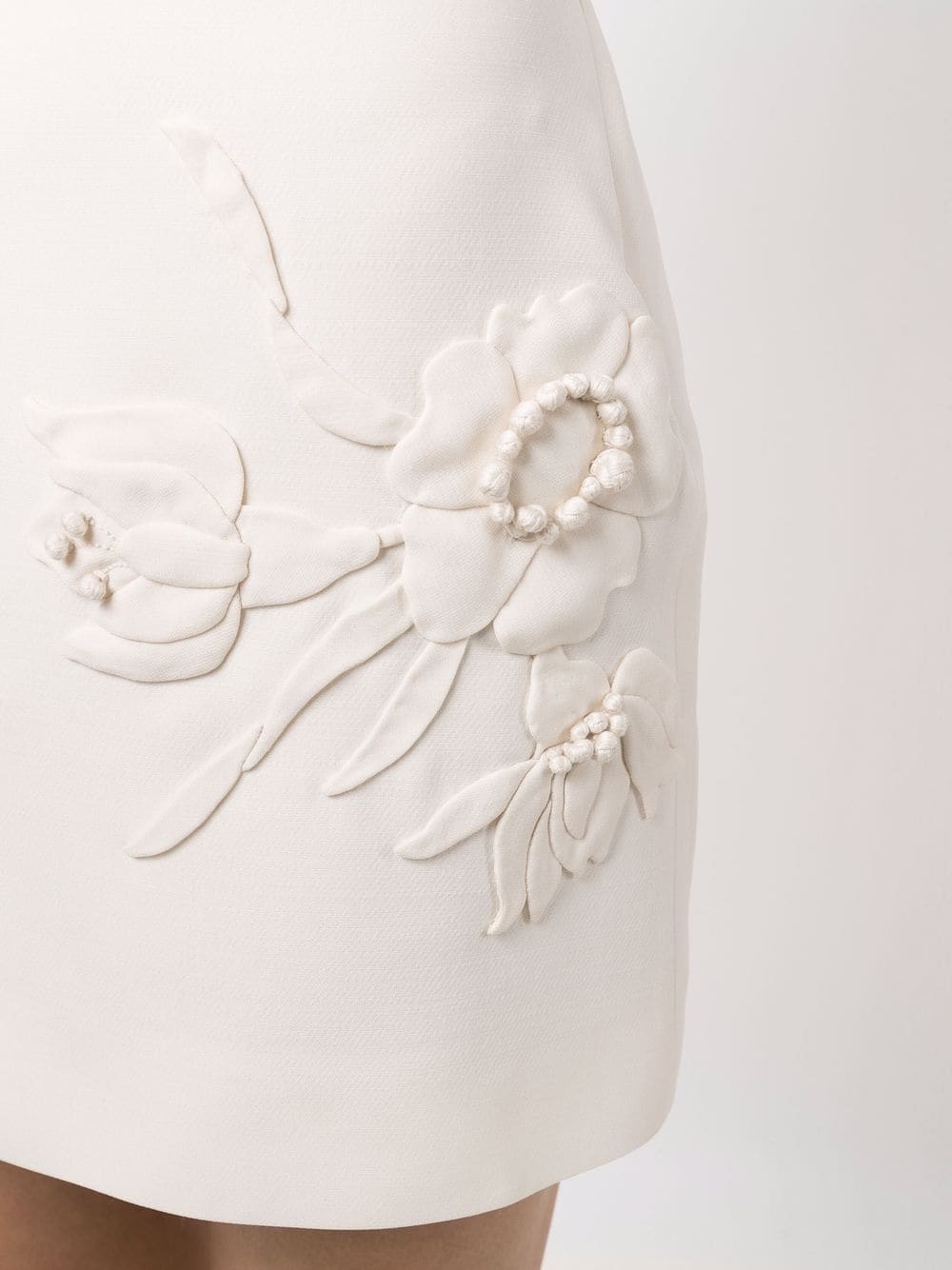 floral-embroidered mini skirt - 5