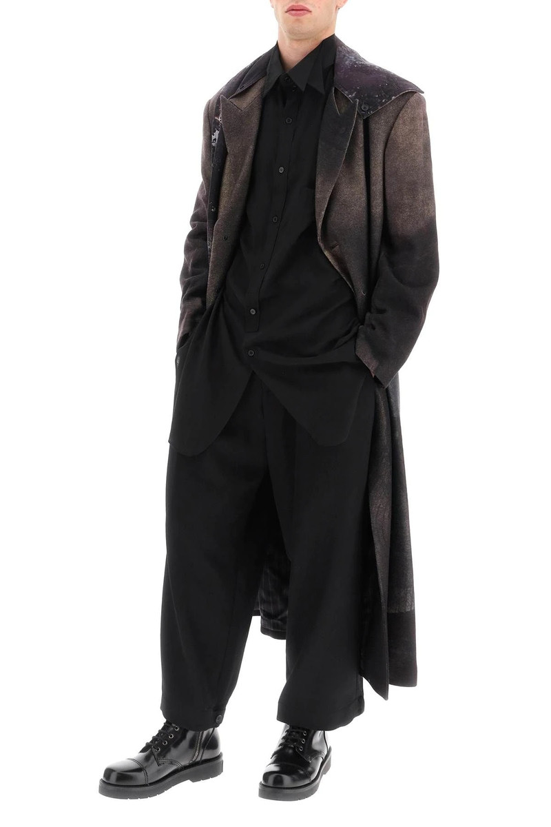 Yohji Yamamoto PRINTED COAT WITH STOLE YOHJI YAMAMOTO outlook
