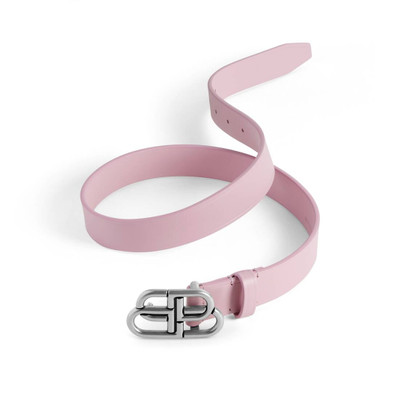 BALENCIAGA Women's Bb Thin Belt in Pink outlook