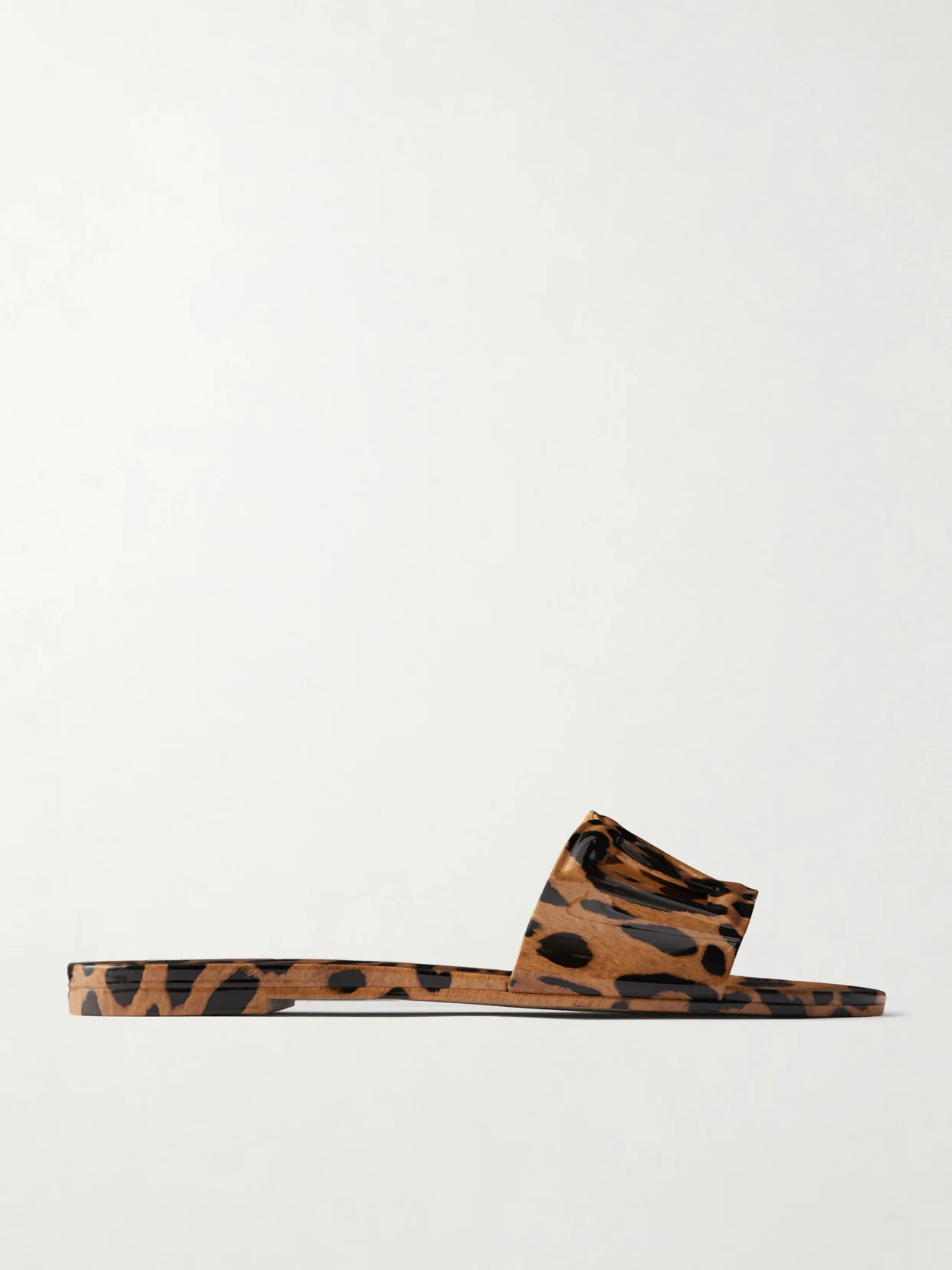 Bianca Logo-embossed Leopard-print Rubber Flats - 1