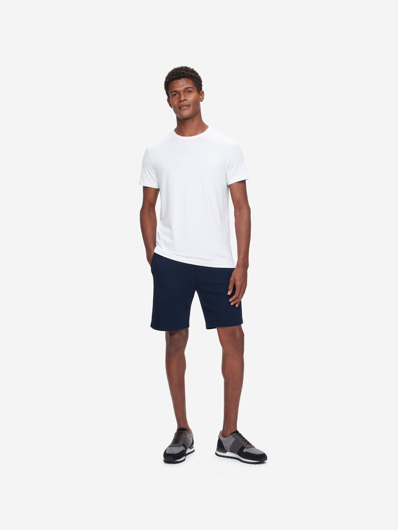 Men's Sweat Shorts Quinn Cotton Modal Navy - 3