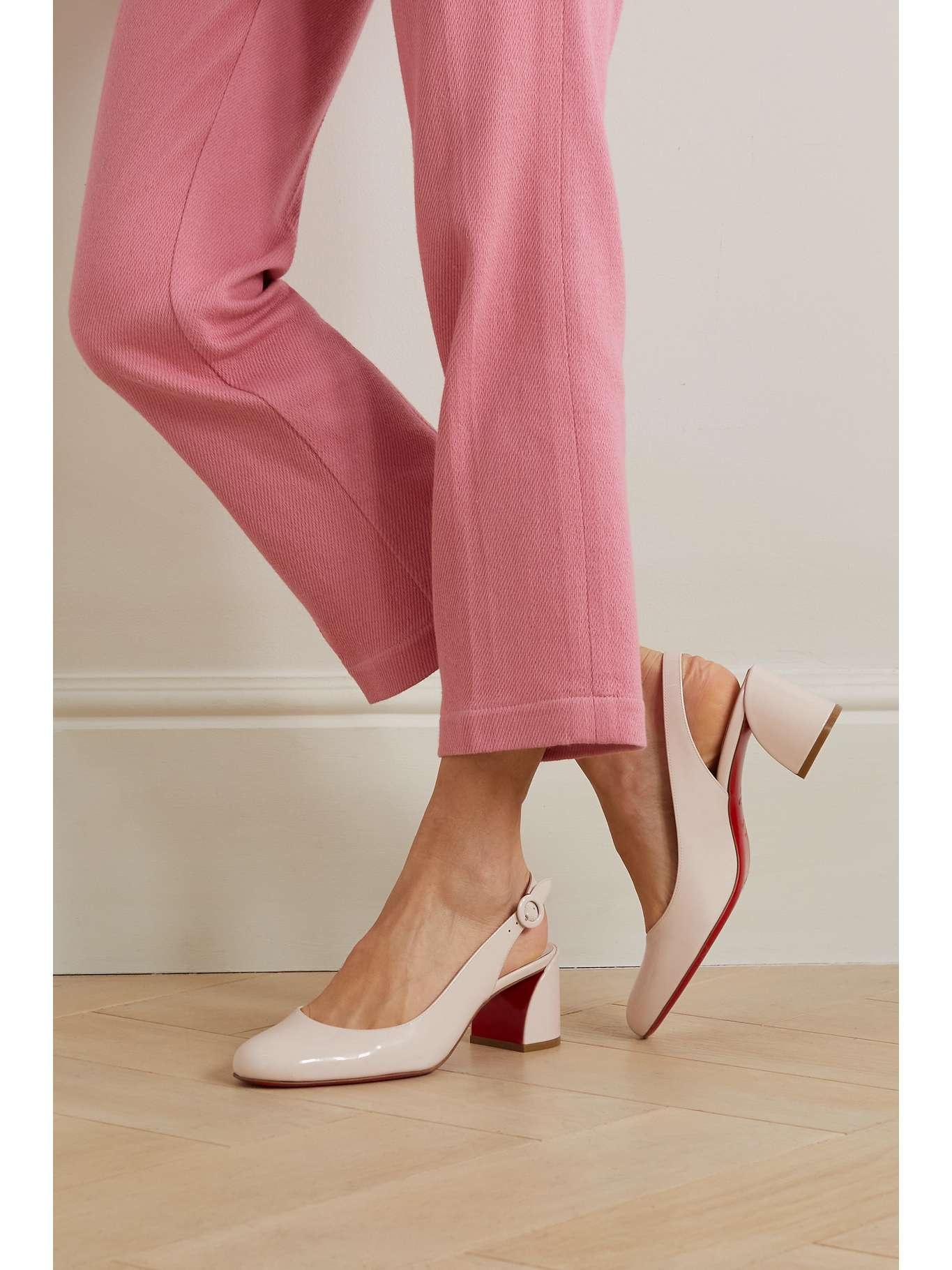 サンダル・ミュール Bijou slingback pump / Pink Hot Chick Sling 70 leather slingback pumps in pink