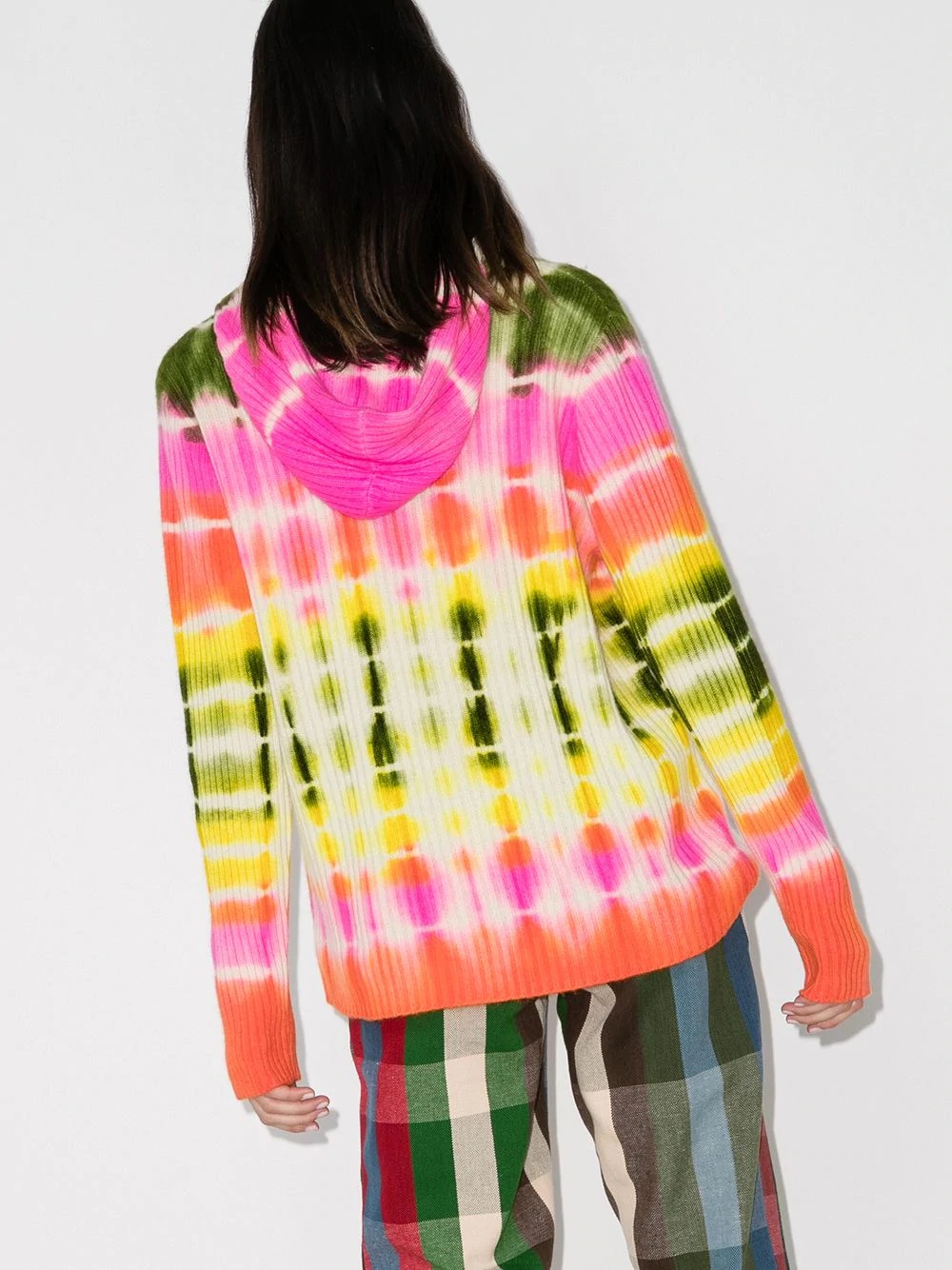 tie-dye cashmere hoodie - 3