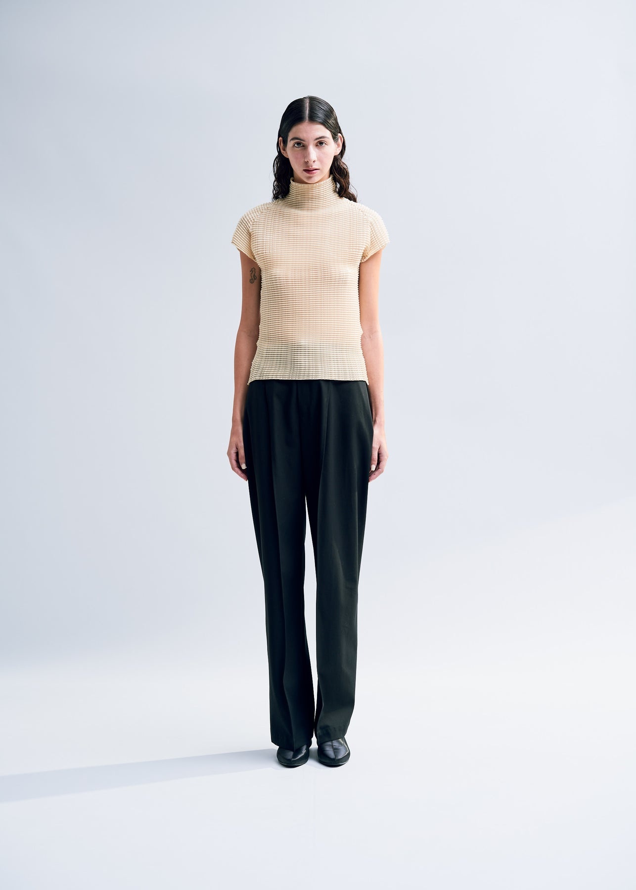 ISSEY MIYAKE WOOLY PLEATS-36 TOP | REVERSIBLE