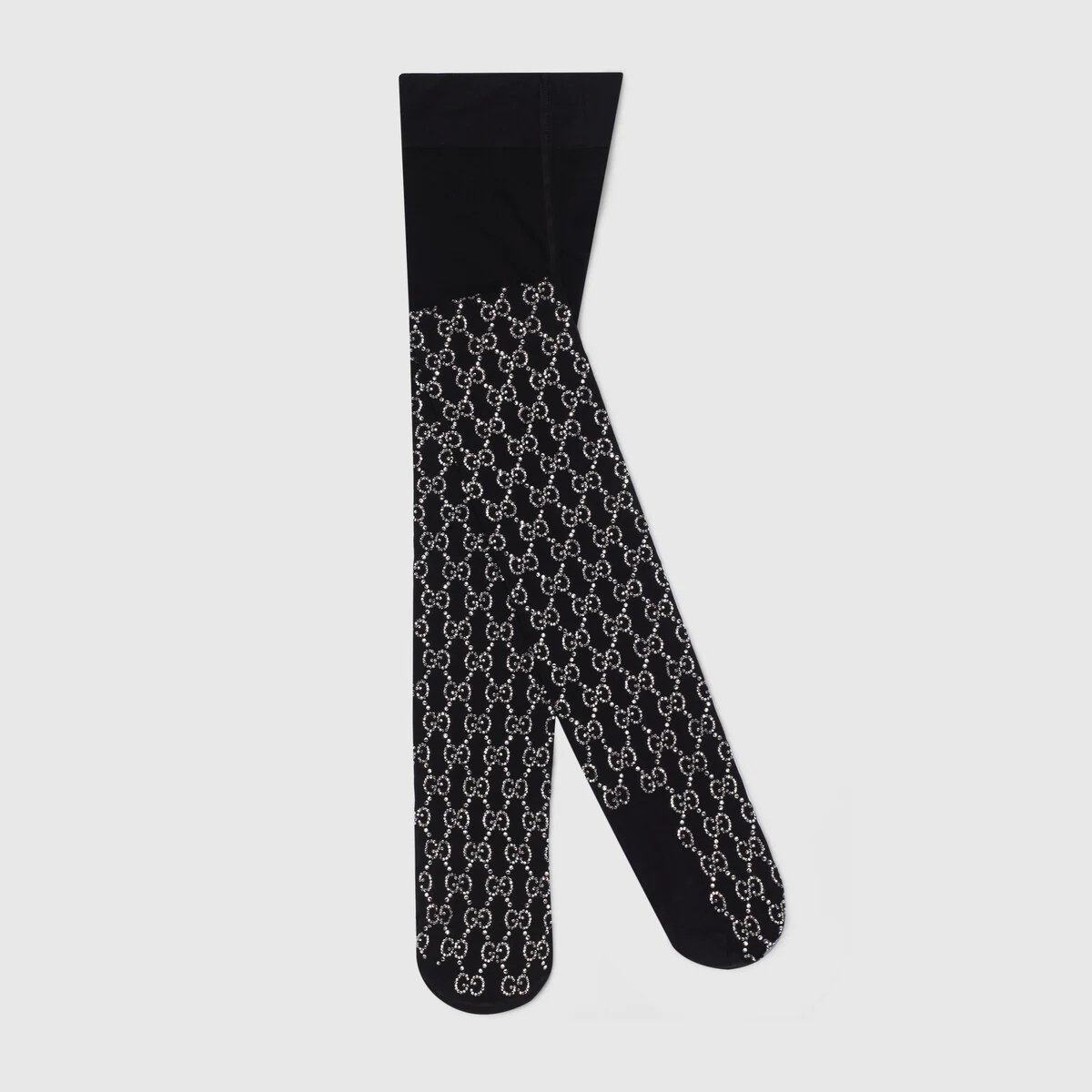 GUCCI GG embroidered crystal nylon tights | REVERSIBLE