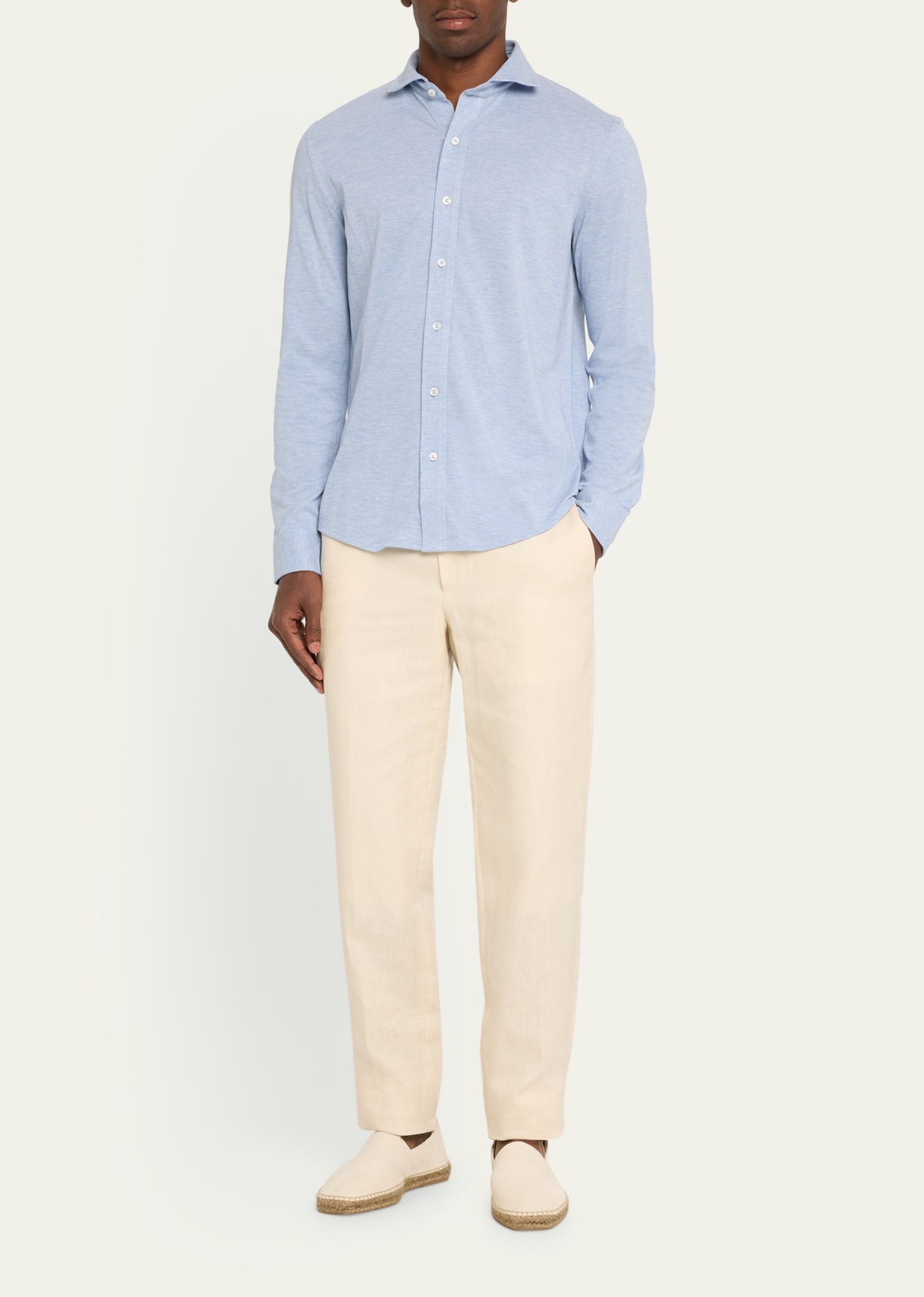 Men's Washed Pique Sport Shirt - 2