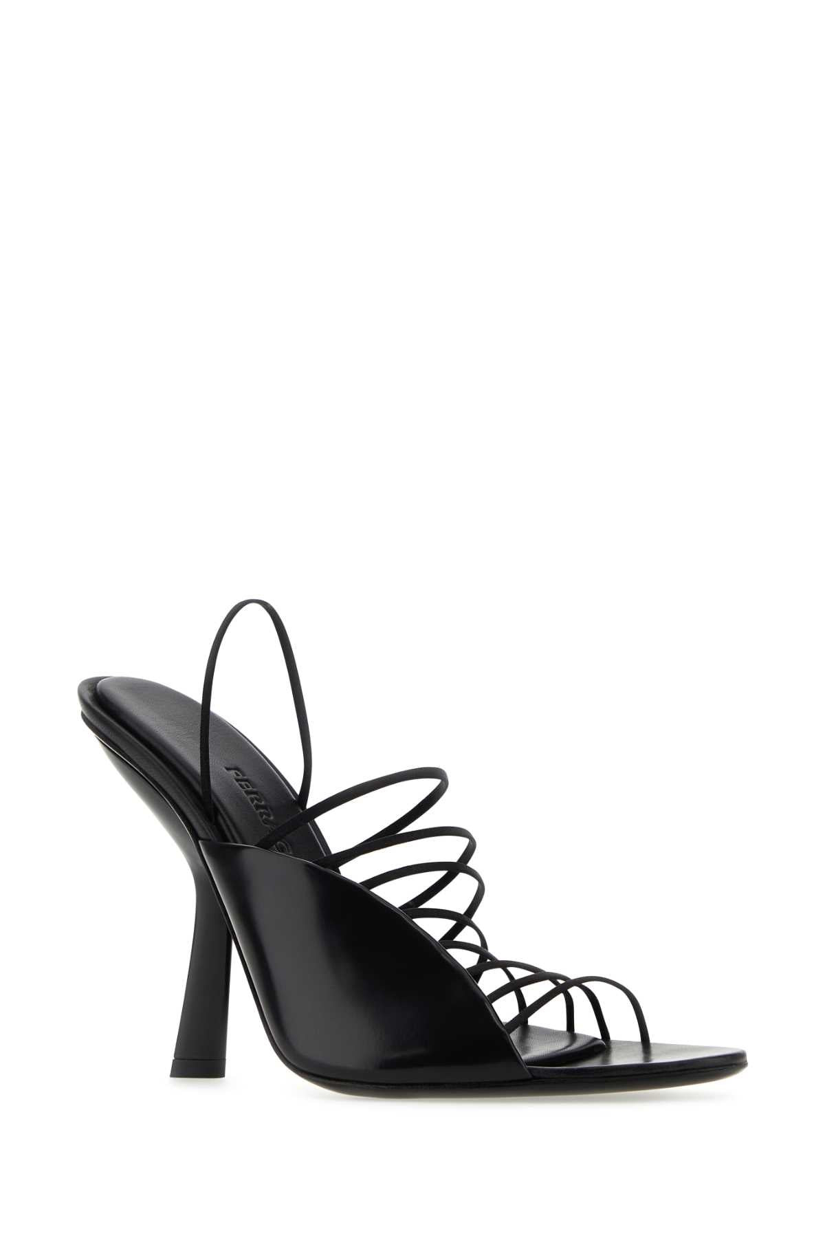 Salvatore Ferragamo Women Black Fabric And Leather Sandals - 2