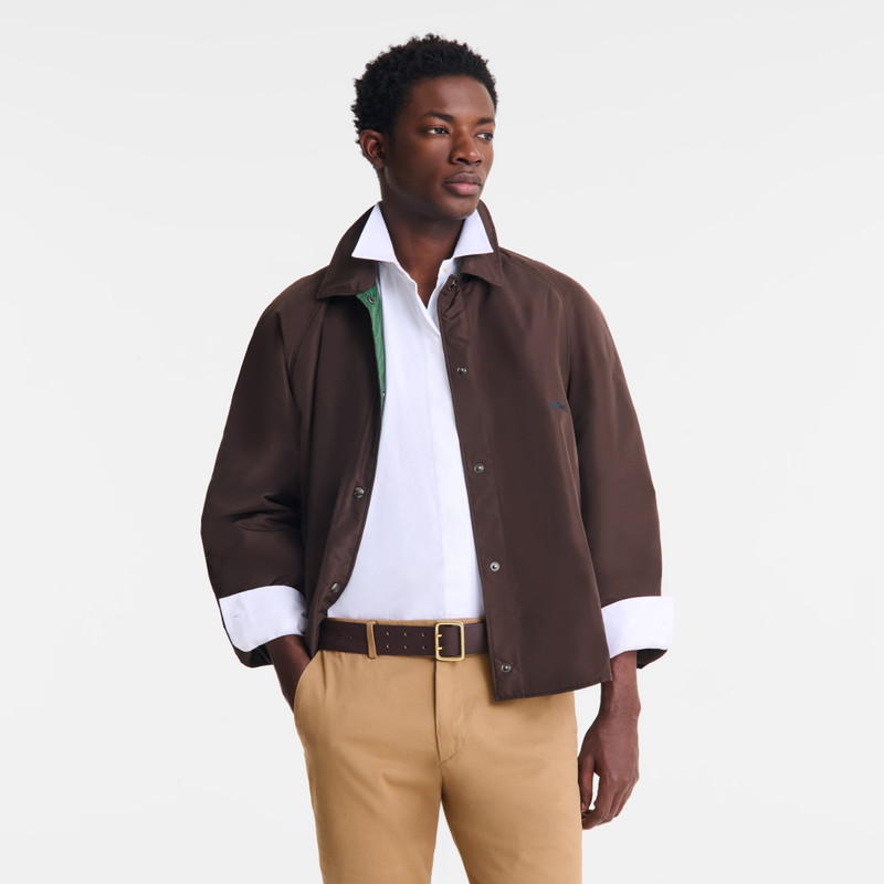 Longchamp Archive Men's belt Mocha - Leather outlook