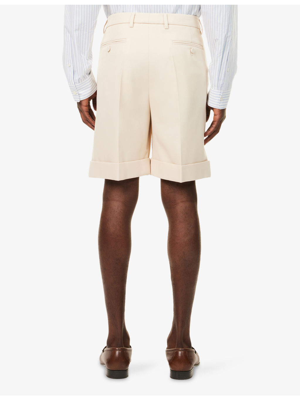 Pleated Relaxed-Fit Wool Shorts - 4