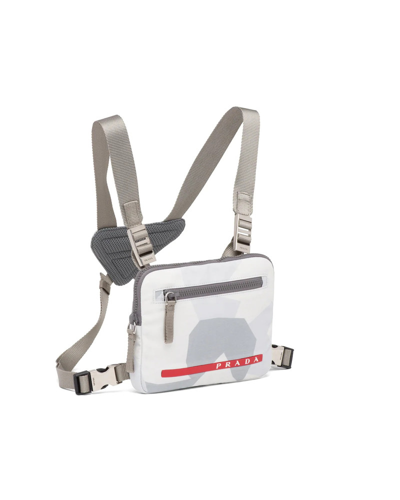 Printed technical fabric crossbody bag 3