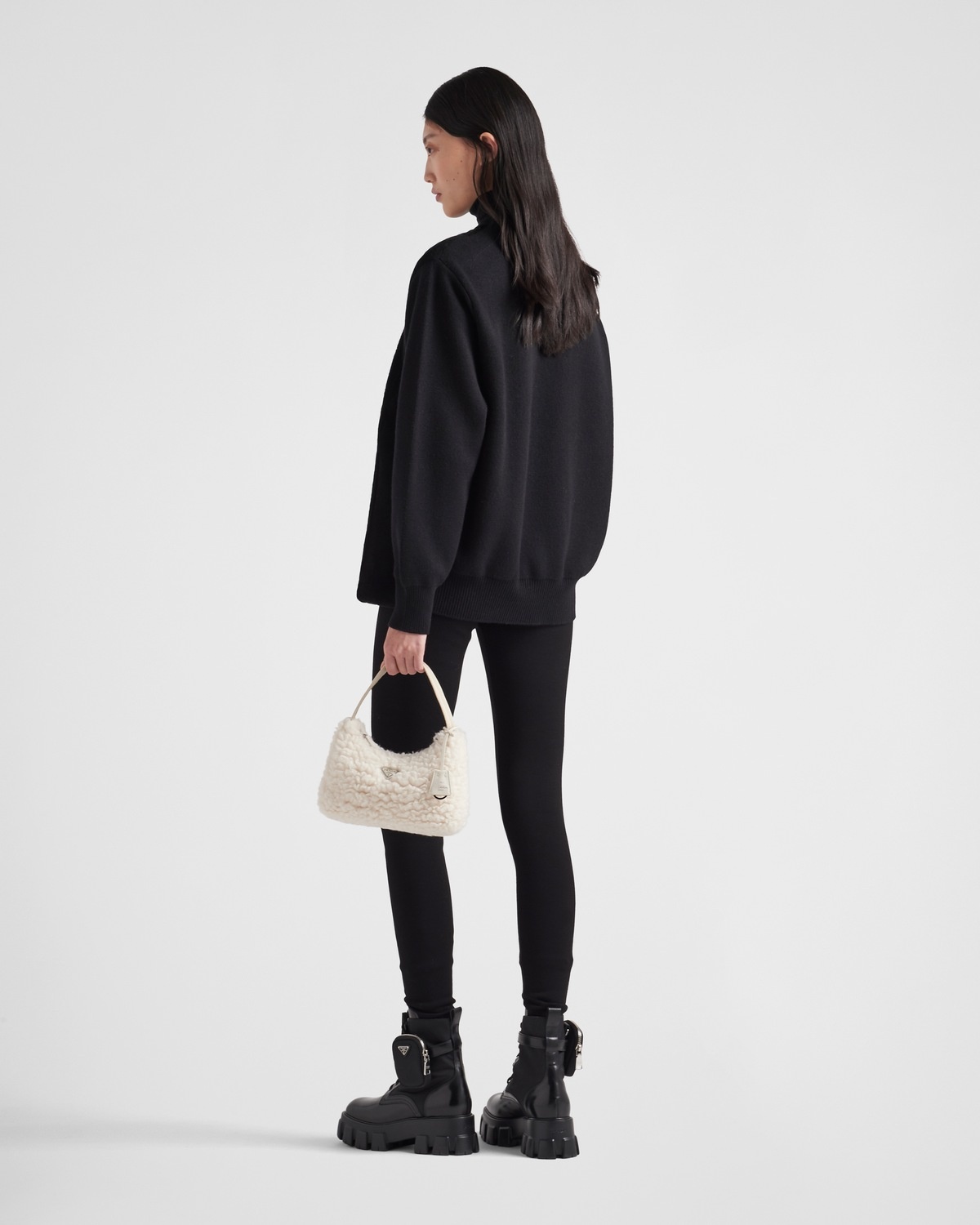 Intarsia shearling and cashmere sweater - 5