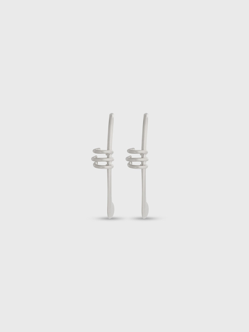 SILVER MONO EARRING 3