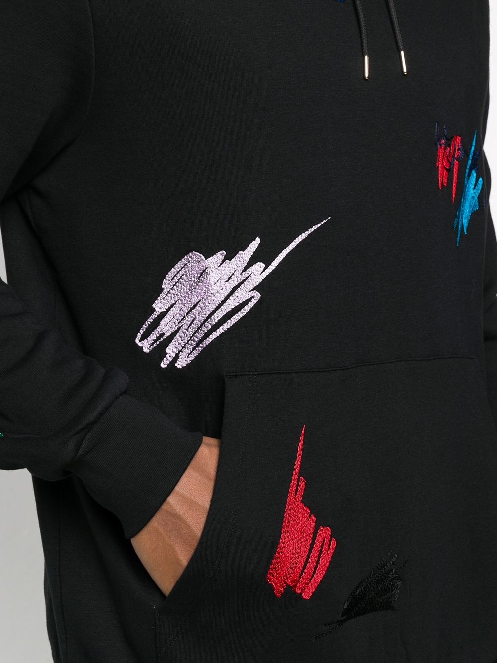 Marker Pen embroidered hoodie - 5