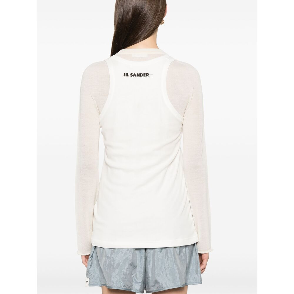 Jil Sander White Knitwear - Jumpers Women - 3
