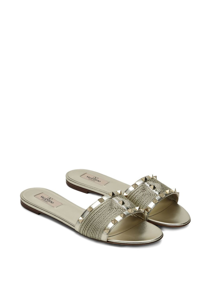 Valentino stud flat sandals outlook