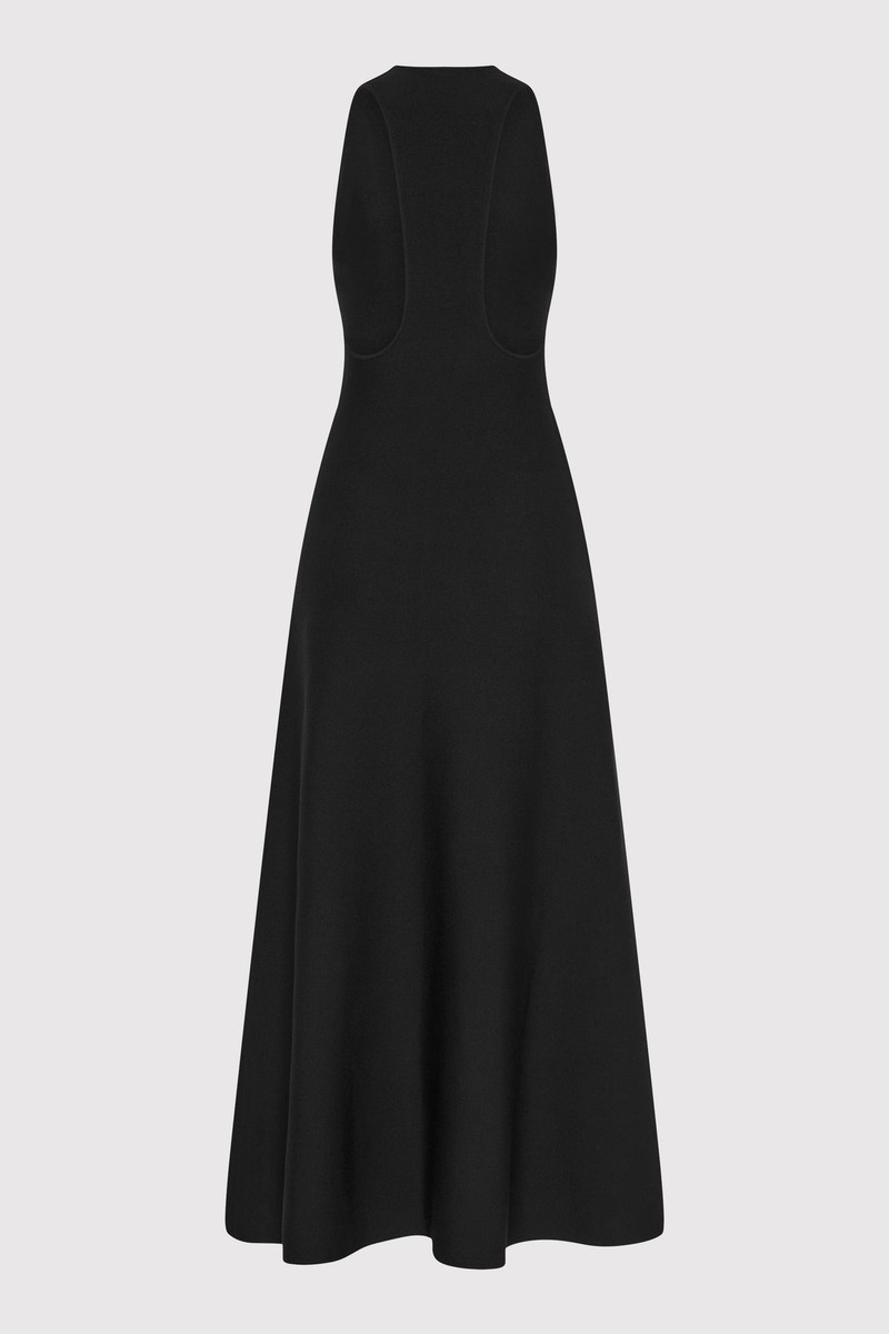 ST. AGNI Sculpted Knit Dress - Black outlook