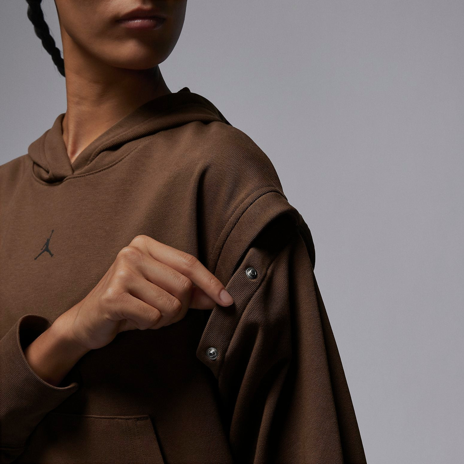 (WMNS) Air Jordan Sport Fleece Hooded Top 'Baroque Brown' FB4610-259 - 2