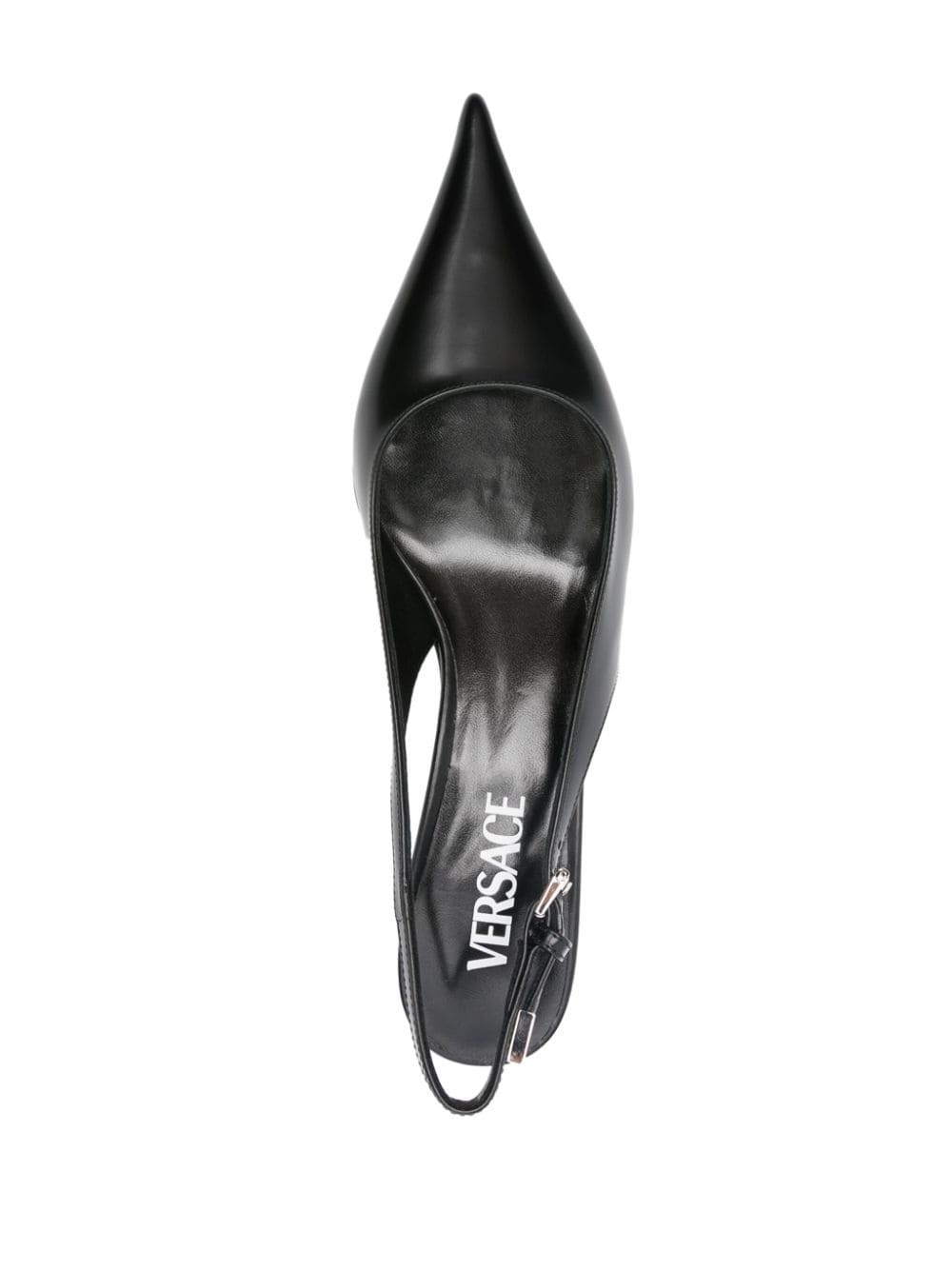 pointed-toe leather pumps - 4