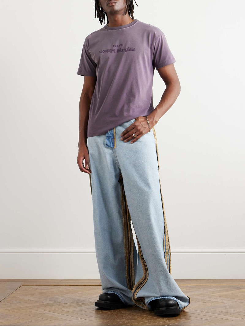 Maison Margiela Logo-Embroidered Cotton-Jersey T-Shirt outlook