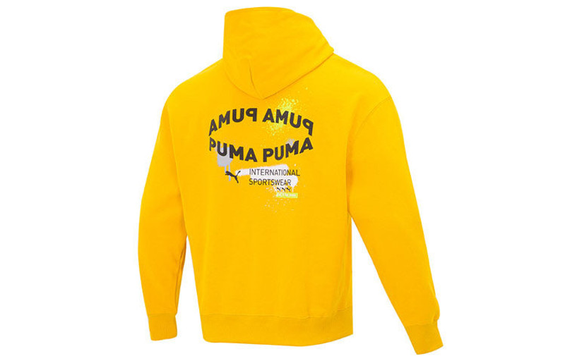 PUMA PUMA Oversize Trend Graphic Logo Hoodie 'Yellow' 536061-85 outlook
