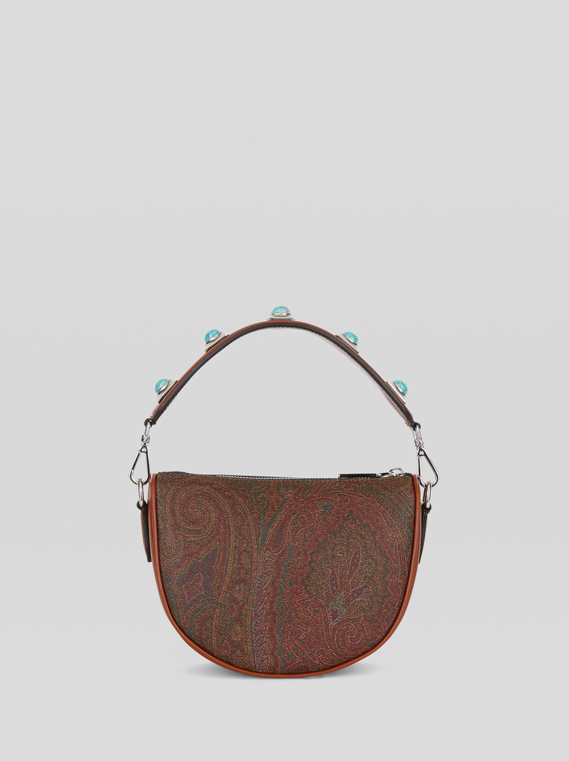 CROWN ME MINI PAISLEY HANDBAG WITH TURQUOISE STUDS 3
