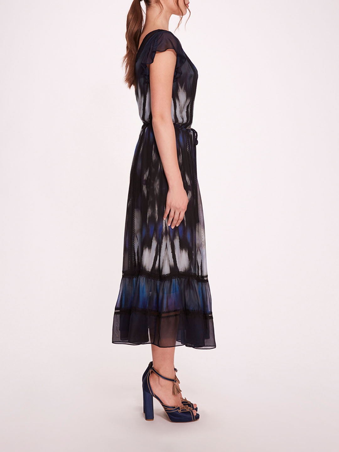 ABSTRACT VISCOSE MIDI DRESS - 3