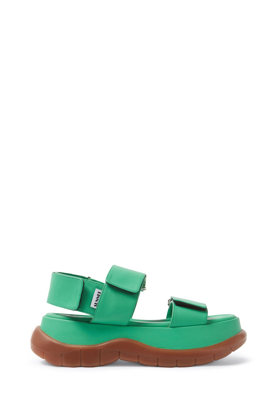 GREEN PLATFORM SANDALS - 1