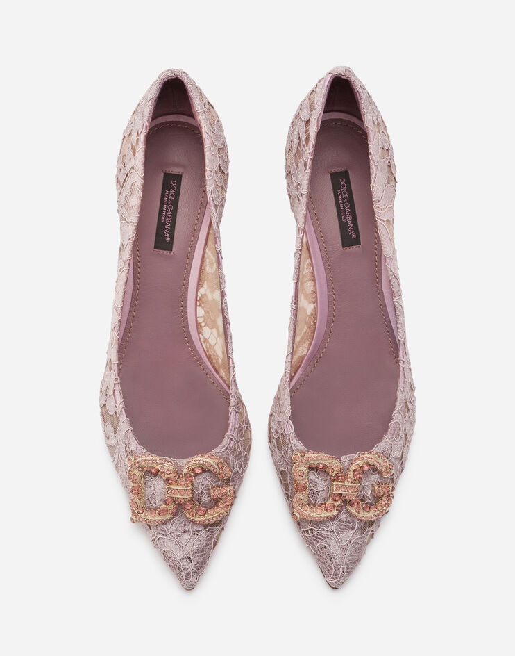Taormina lace pumps with DG Amore logo - 4