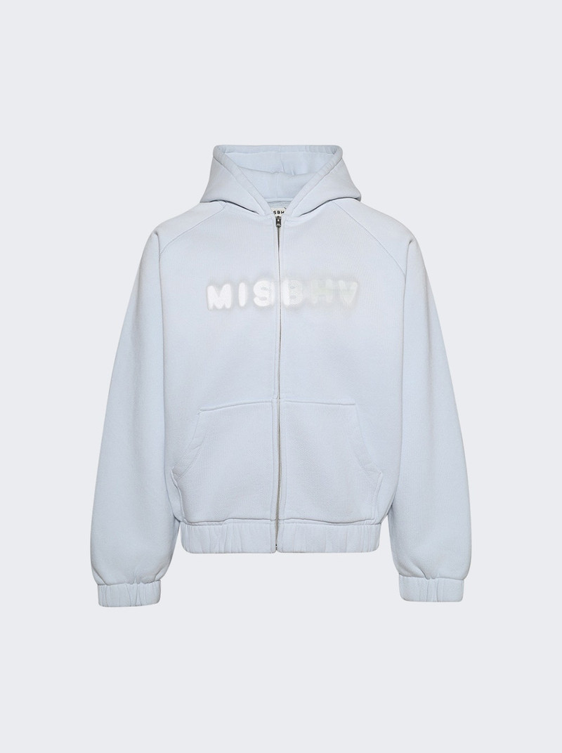 Community Ocean Washed Zipped Hoodie Blue 1